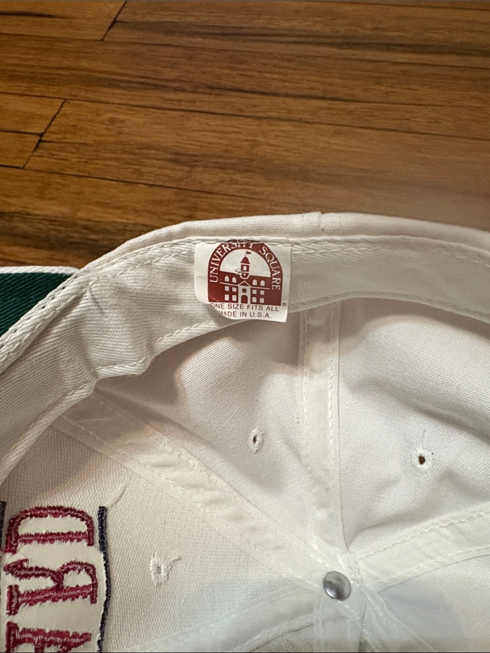 Vintage 90’s Collegiate Harvard University Snapback Cap White Crimson - Picture 7 of 8
